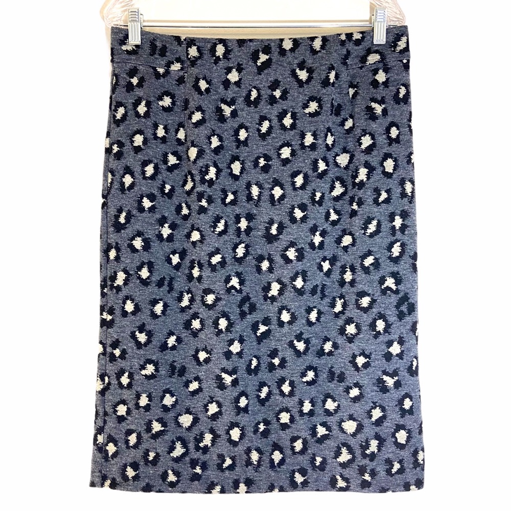 Ann Taylor LOFT Skirt Size L Gray & Black Print